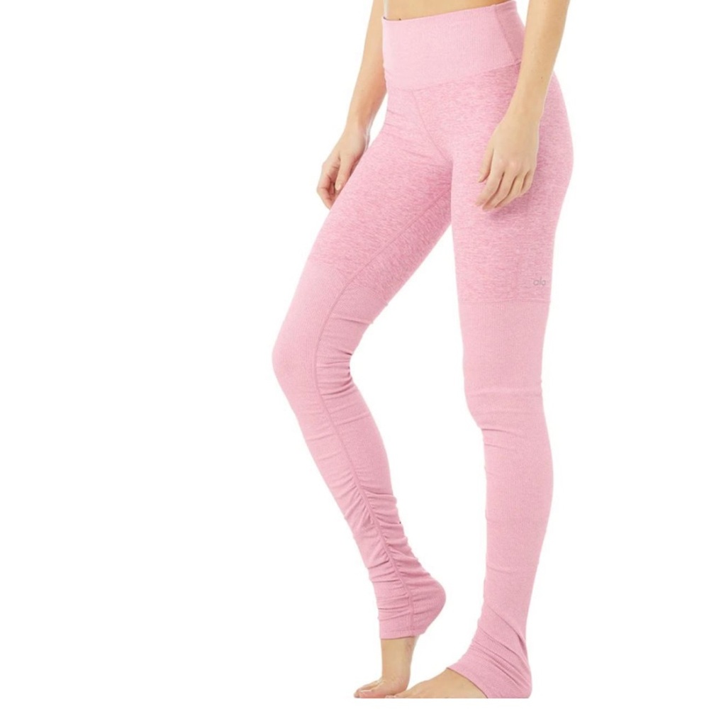Alo Yoga Alosoft High Waisted Goddess Leggings in Pink